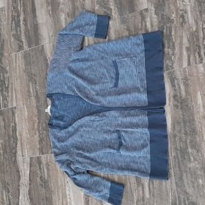 Terra & sky blue cardigan sweater size 1x